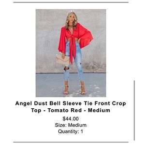 Vici cropped Tie Front Crop Top